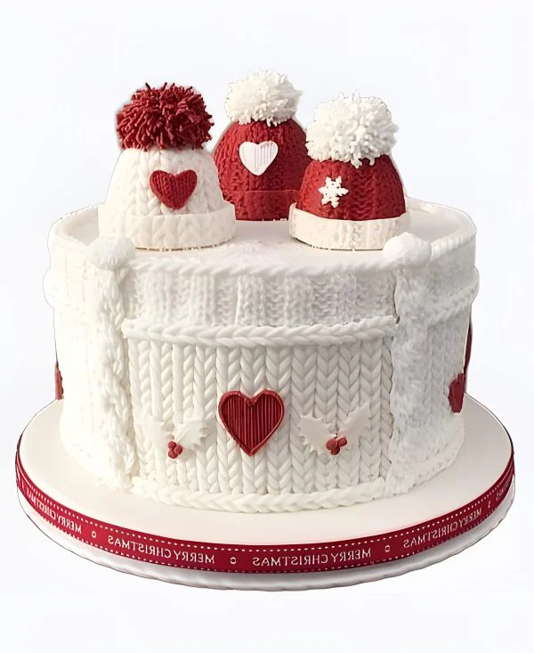 Торт Зимние шапочки Фото