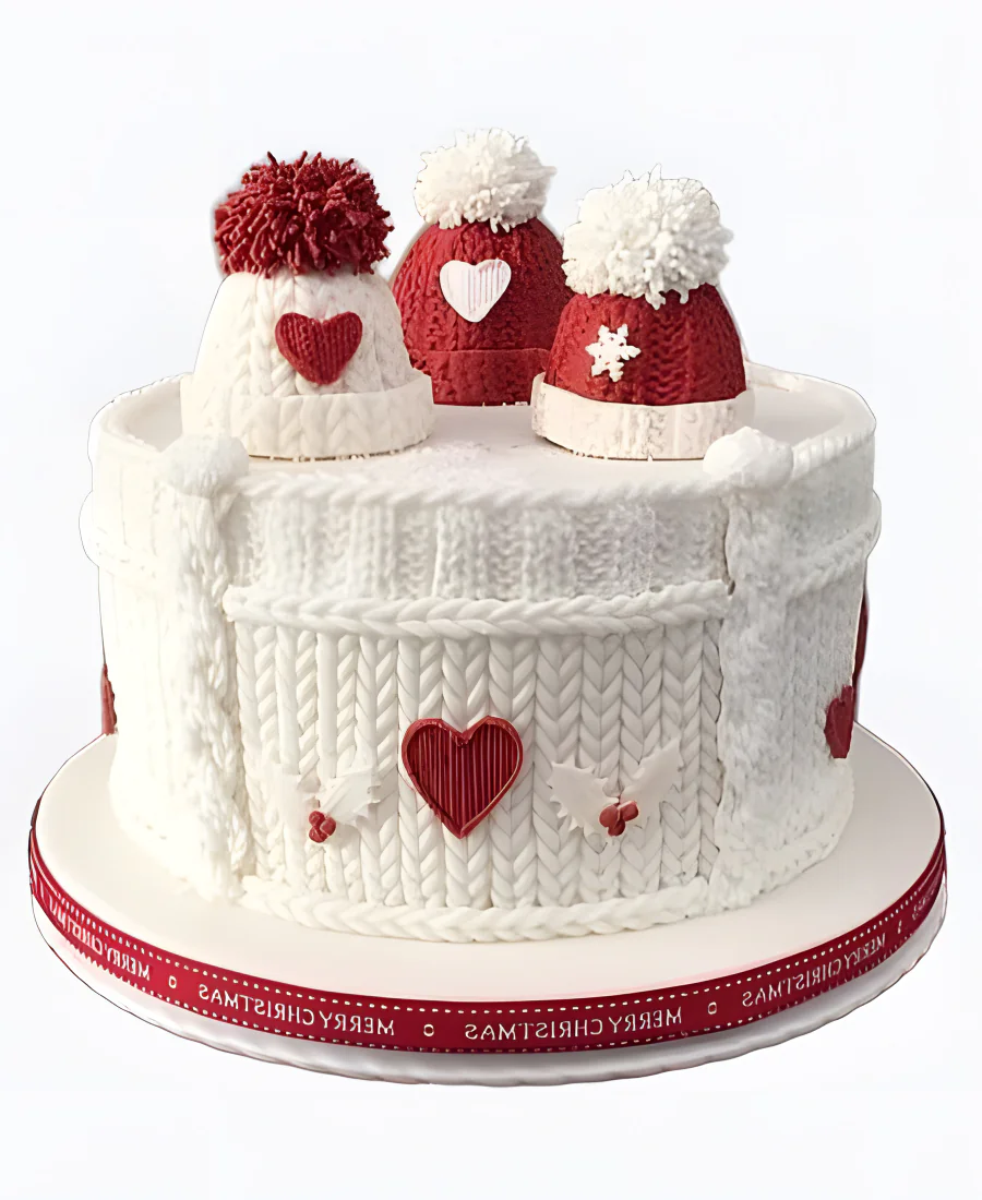 Торт Зимние шапочки Фото