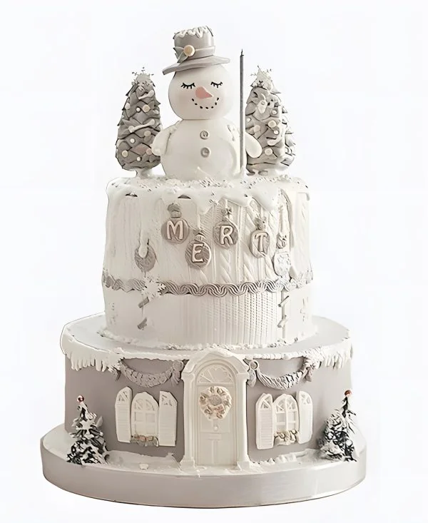 Торт Зимний дом снеговика Фото