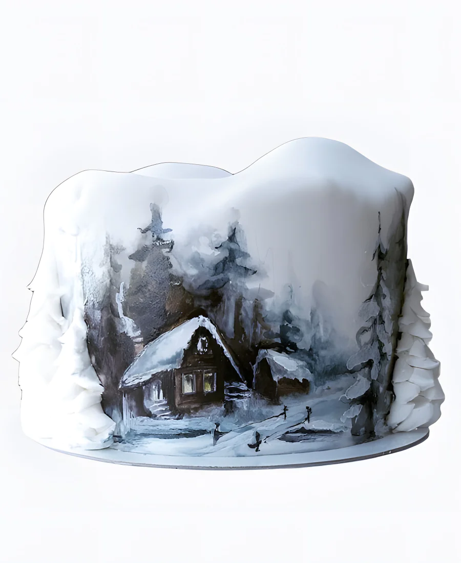 Торт Зимняя избушка Фото