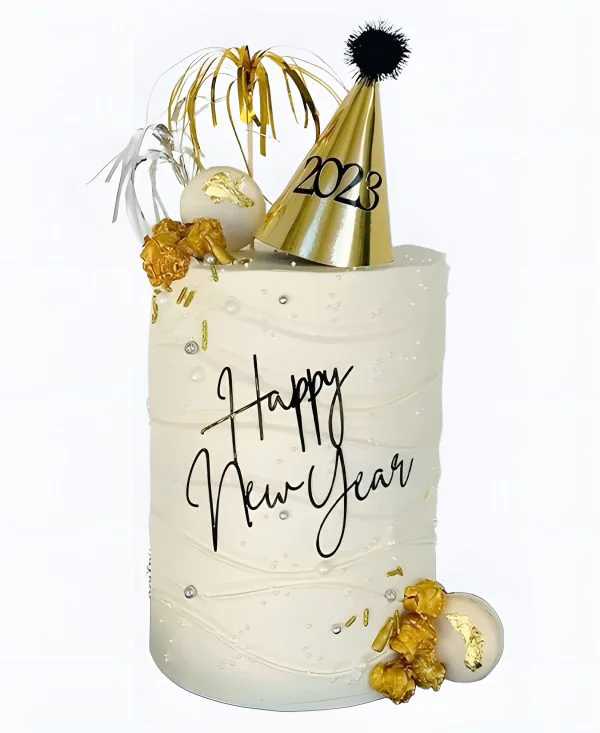 Торт Золотой новогодний колпак Фото