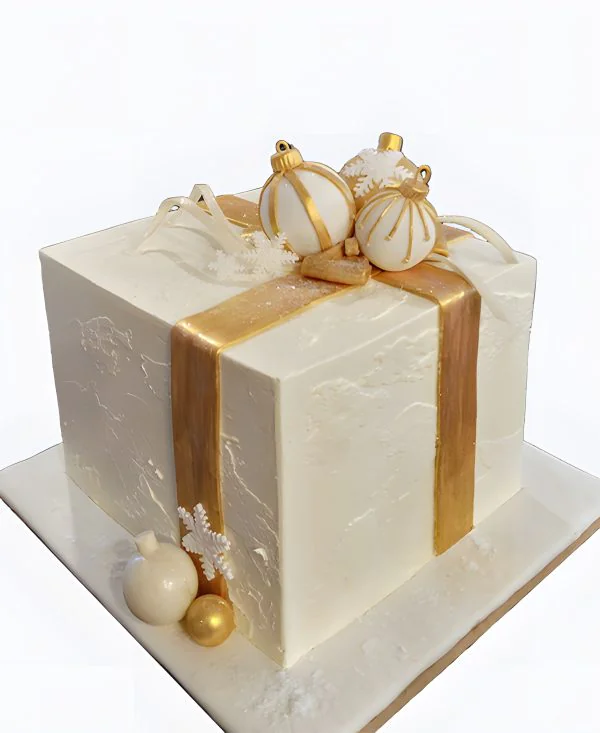 Торт Золотой новогодний подарок Фото