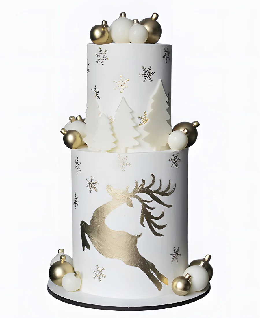 Торт Золотой олень и шары Фото