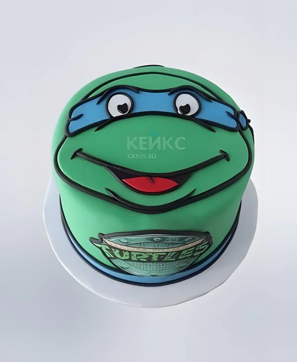 Детский торт для мальчика черепашки ниндзя из мастики Фото