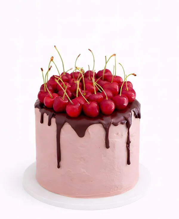Торт с черешней и шоколадным кремом Фото
