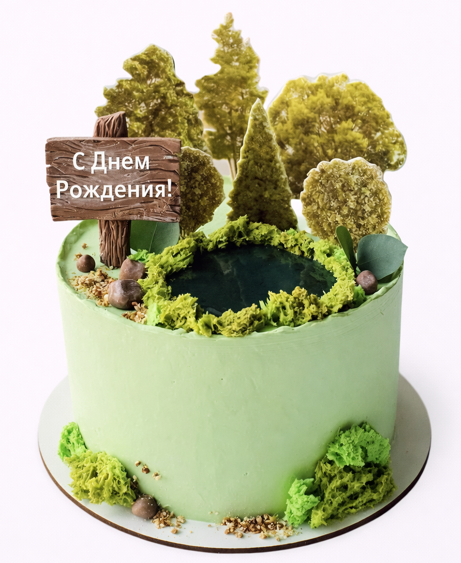 Торт в лесном стиле Фото