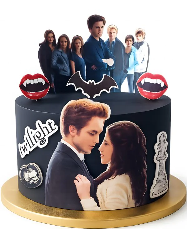 Чудесный торт с персонажами Сумерки Фото