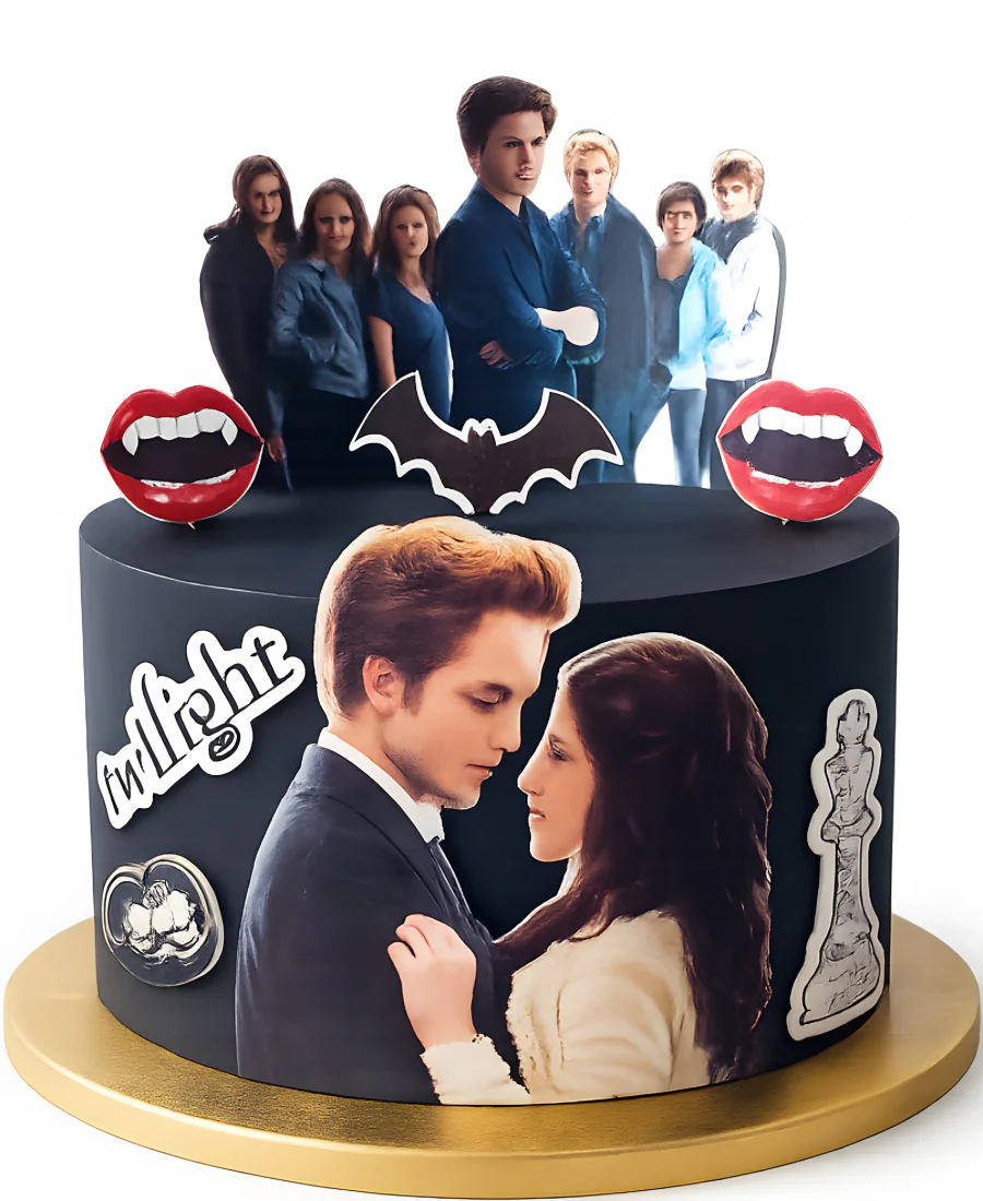Торт с персонажами фильма Сумерки Фото