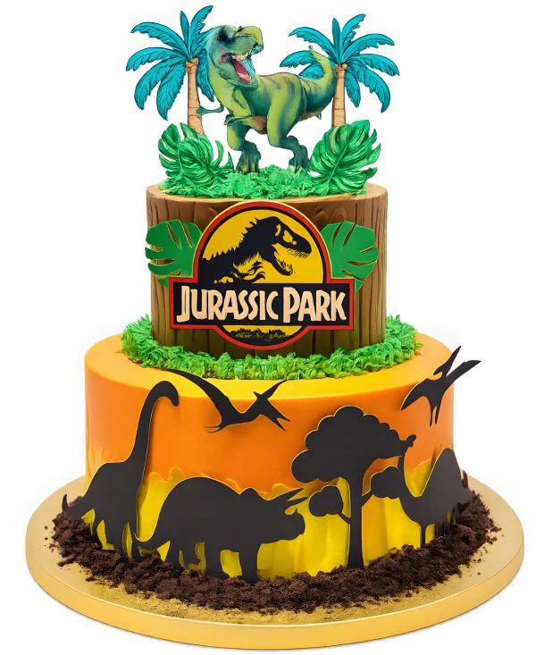 Торт в стиле Юрский Парк Фото