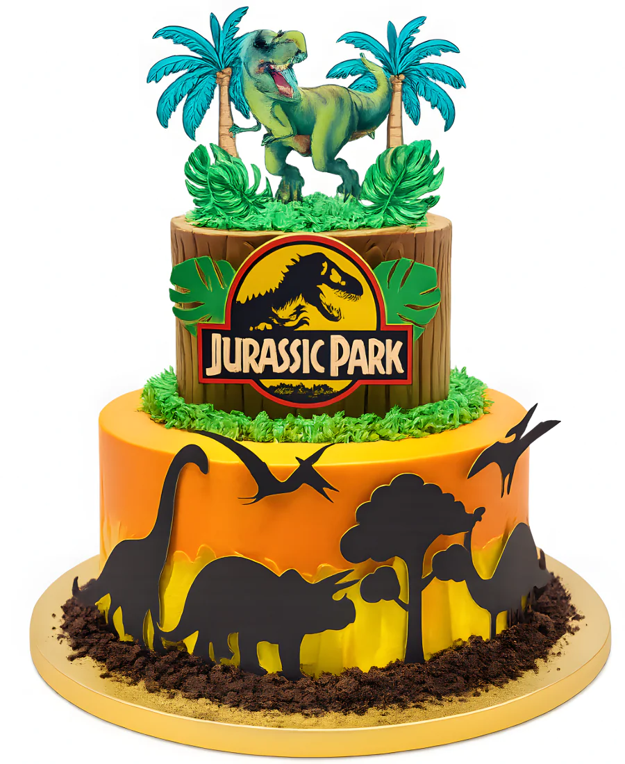 Торт в стиле Юрский Парк Фото