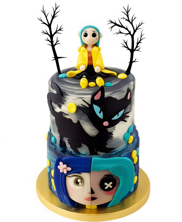Торт по мультфильму Коралина в Стране Кошмаров Фото