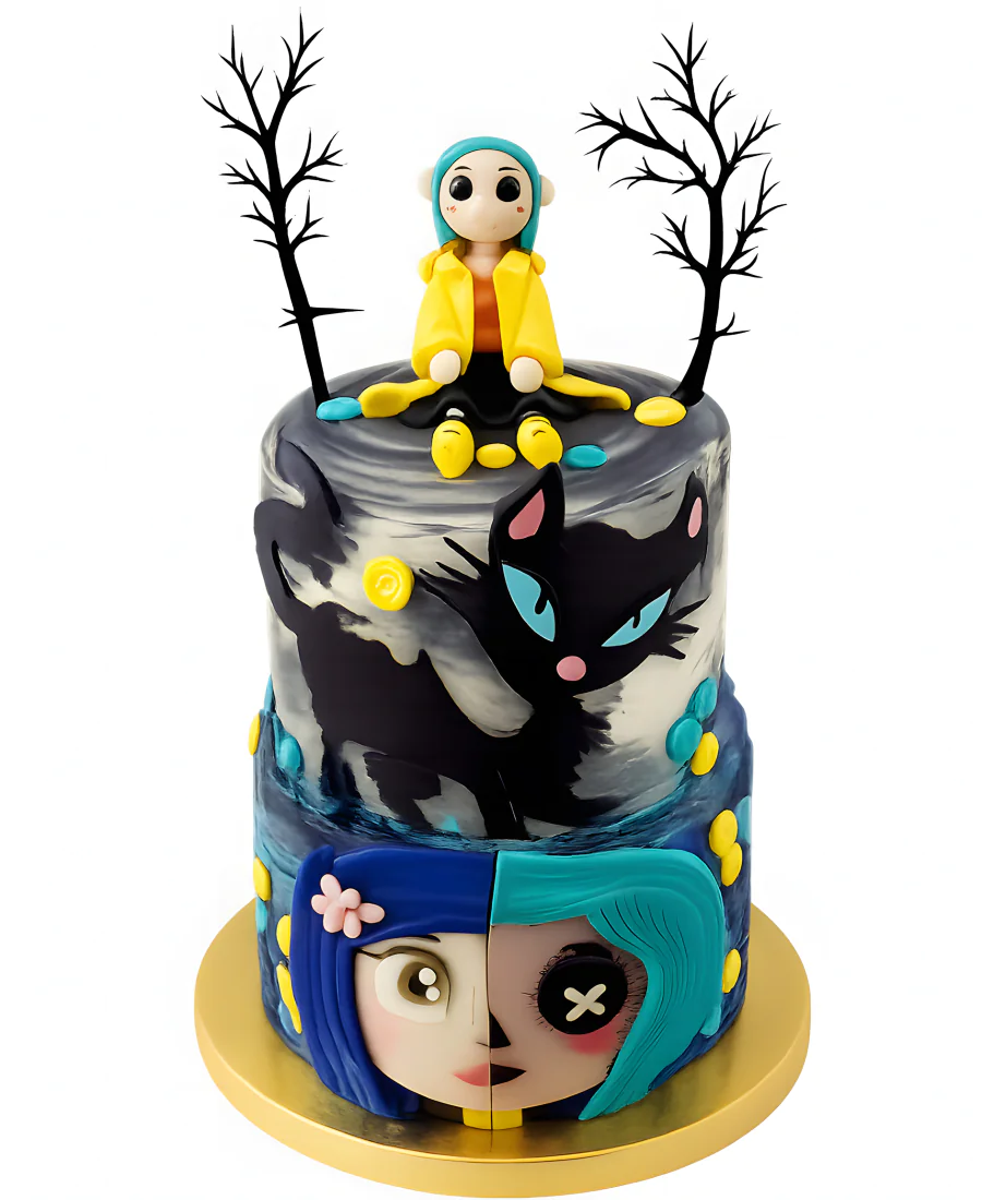 Торт по мультфильму Коралина в Стране Кошмаров Фото