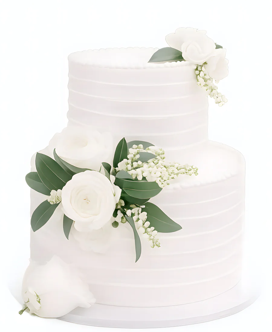 Свадебный торт без мастики в стиле минимализм Фото