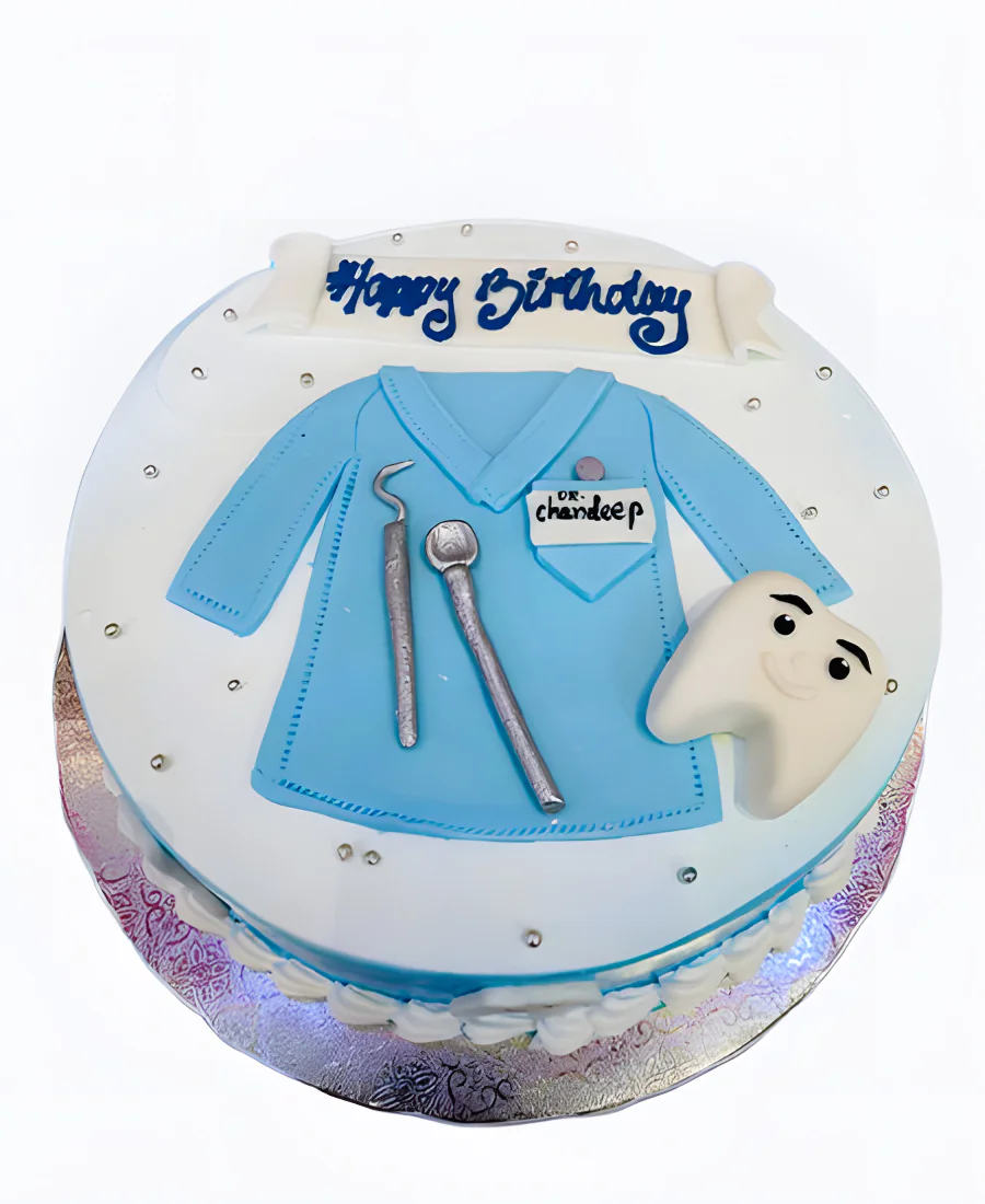 Лаконичный торт для врача Фото