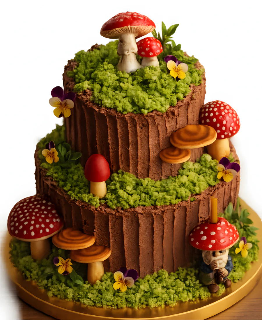 Лесной торт Грибное величие в два яруса Фото
