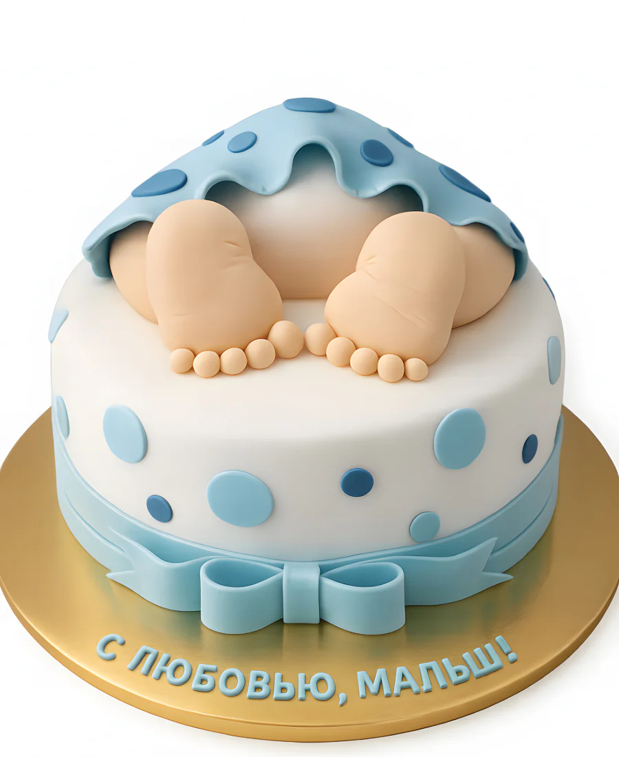 Милый торт с памперсом на вечеринку в честь будущего ребенка Фото