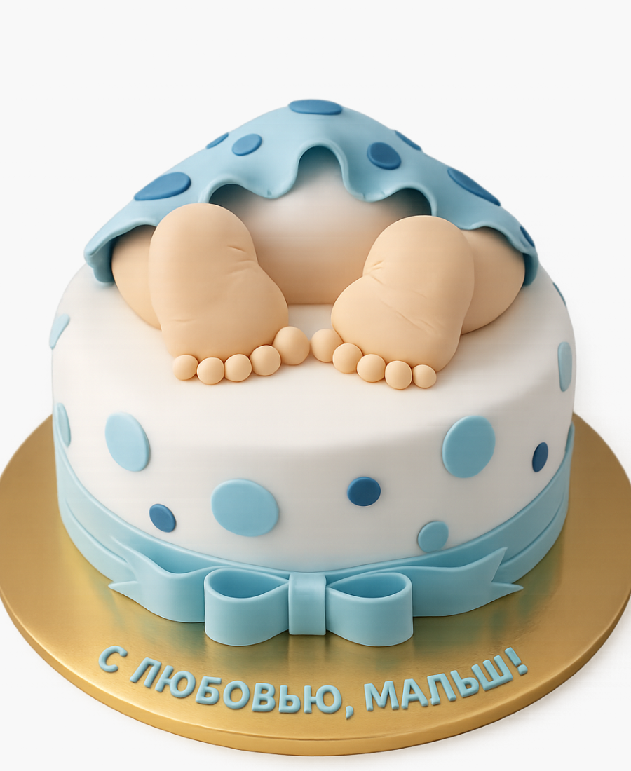Милый торт с памперсом на вечеринку в честь будущего ребенка Фото
