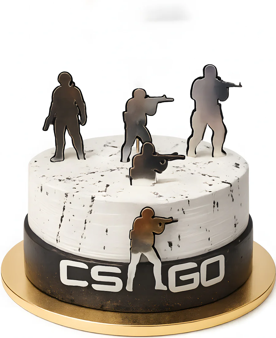 Мраморный торт по игре Контр Страйк Фото