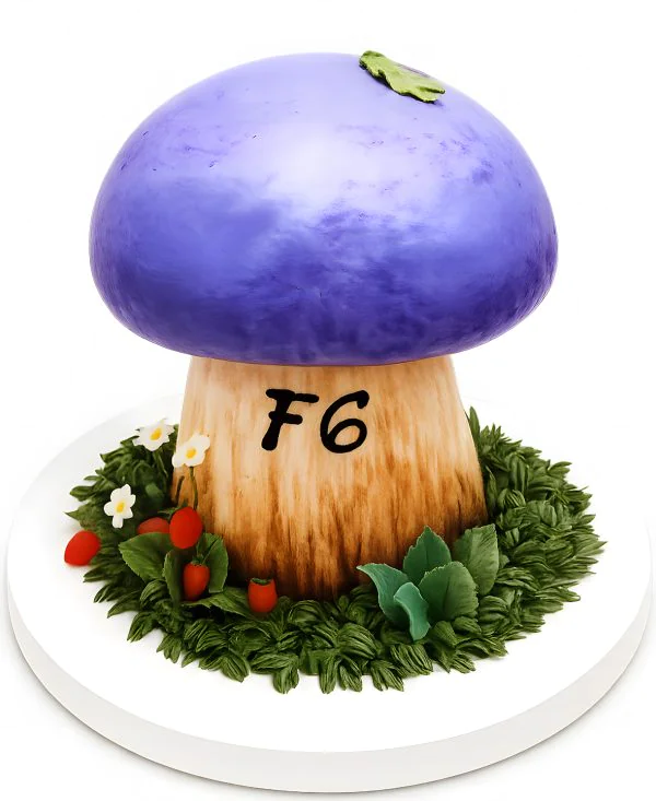 Необычный торт в форме гриба Фото