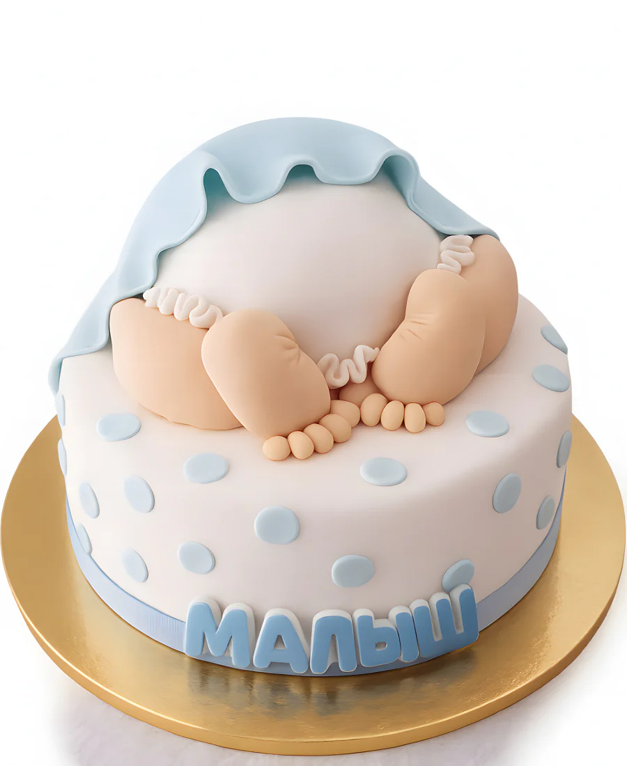 Необычный торт в виде памперса Фото