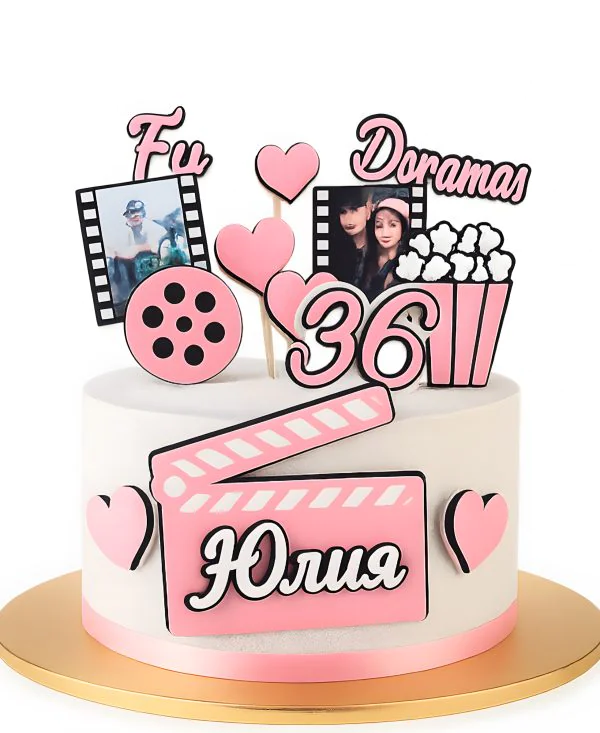 Торт на 36 лет в стиле дорамы Фото