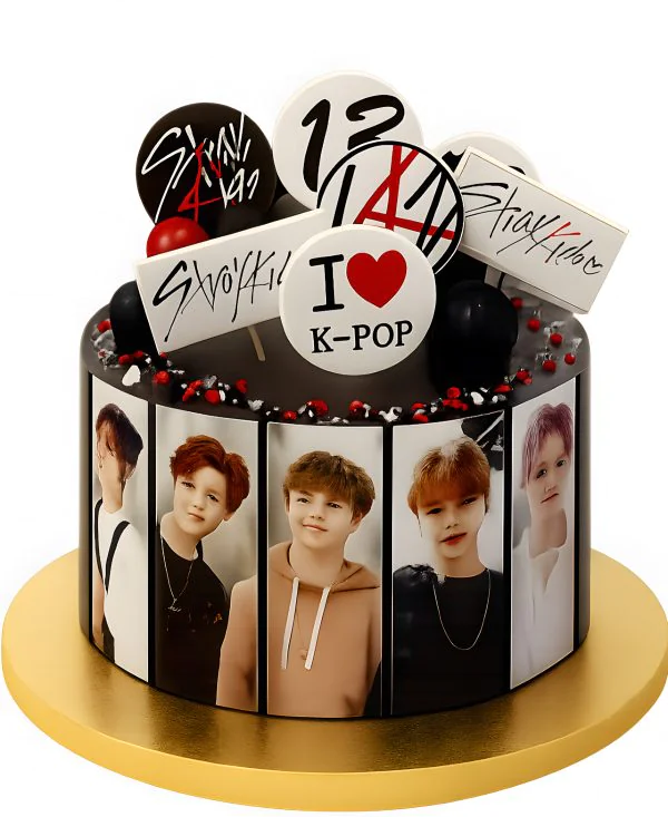 Торт для фанатов кей-поп и Стрей Кидс Фото