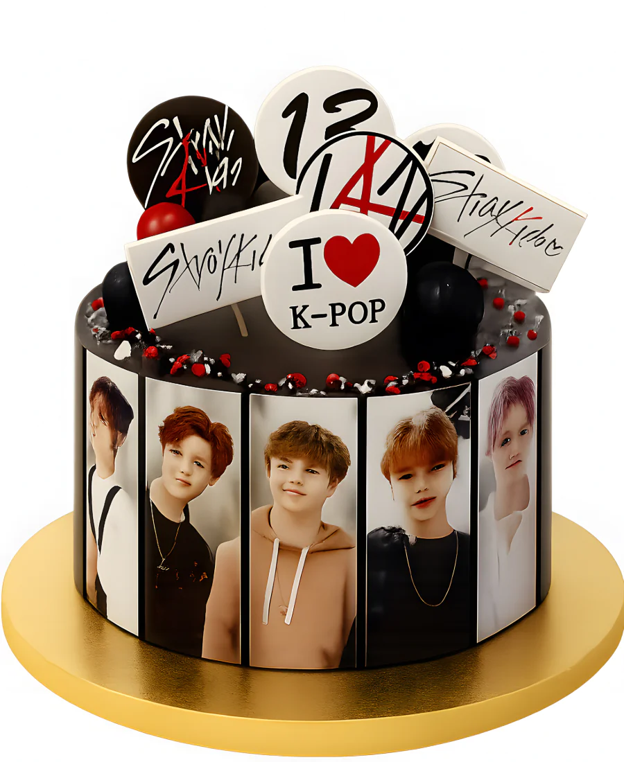 Торт для фанатов кей-поп и Стрей Кидс Фото