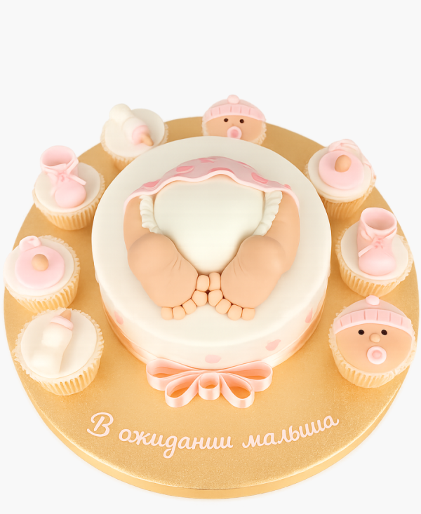 Особенный торт на рождение ребенка Фото