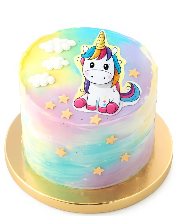 Бенто-торт с единорожкой для девочки Фото