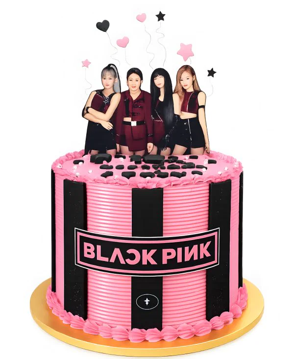 Торт в стиле группы Блэкпинк Фото