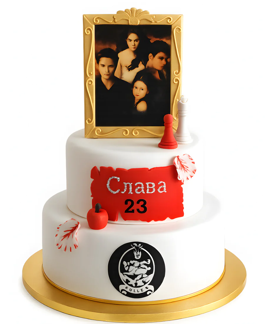 Торт с портретом персонажей Сумерки Фото