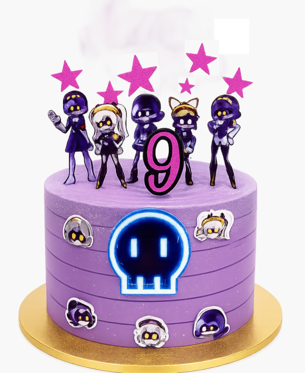 Симпатичный торт с черепом из сериала Murder Drones Фото