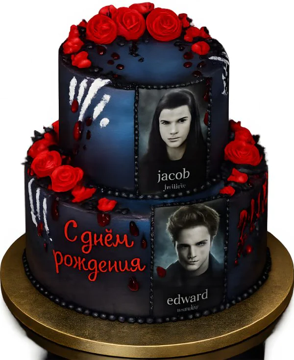 Сказочный торт с Эмметтом из фильма Сумерки Фото