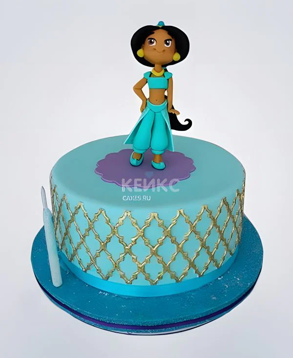 Торт с фигуркой Жасмин Фото