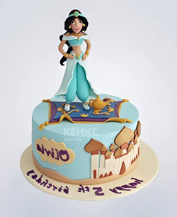 Торт с фигуркой Жасмин Фото