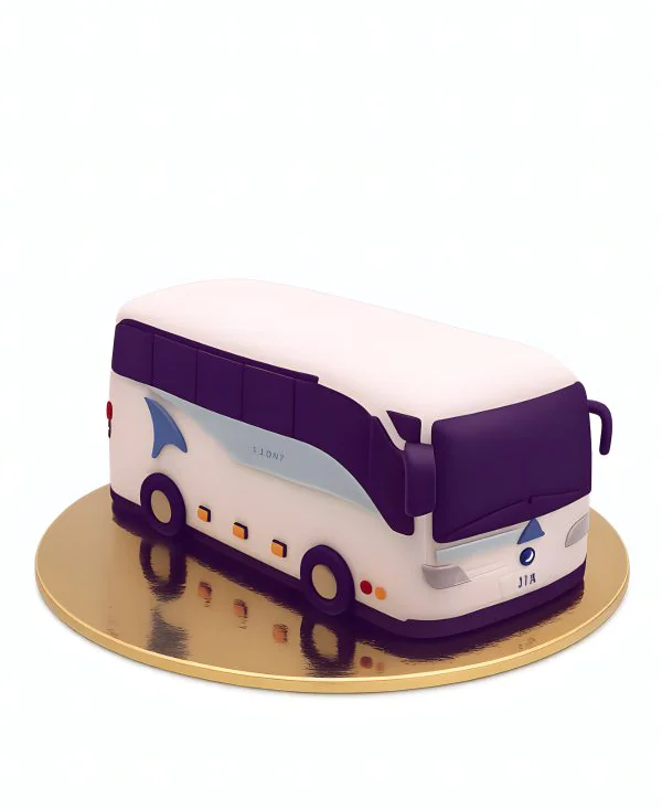 Торт в виде пассажирского автобуса Фото