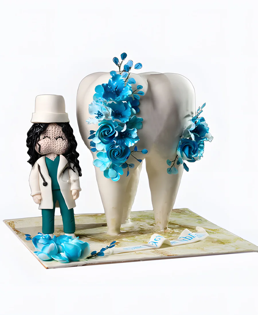 Торт Цветочный зуб Фото