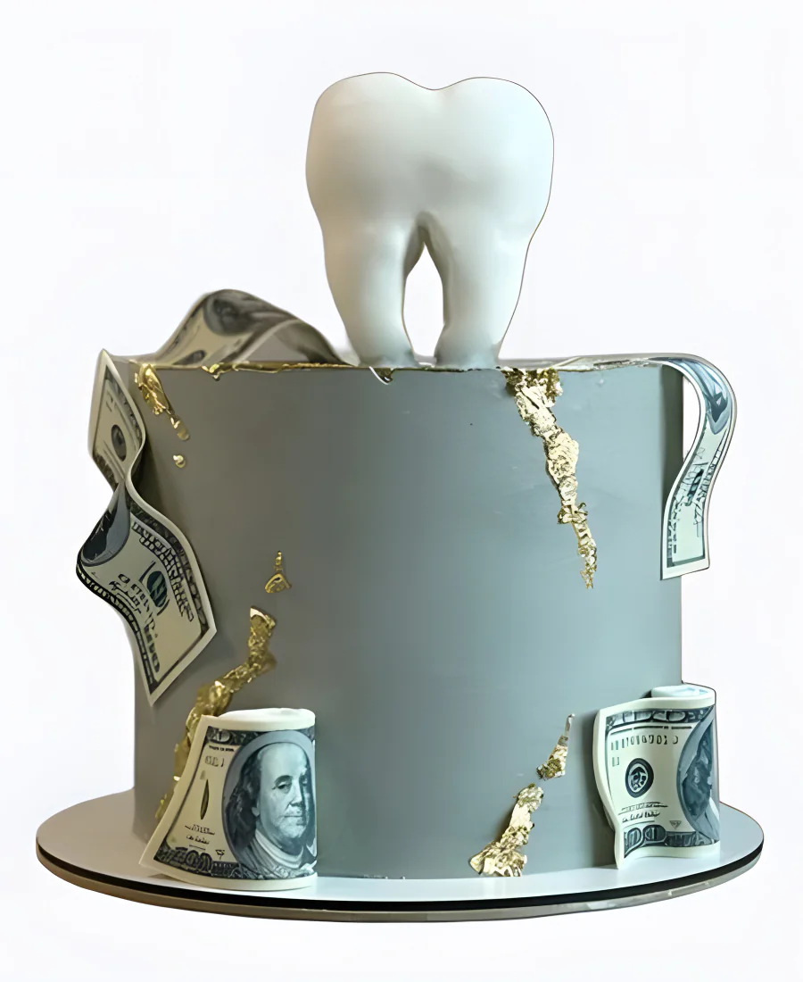 Торт Денежный зуб Фото