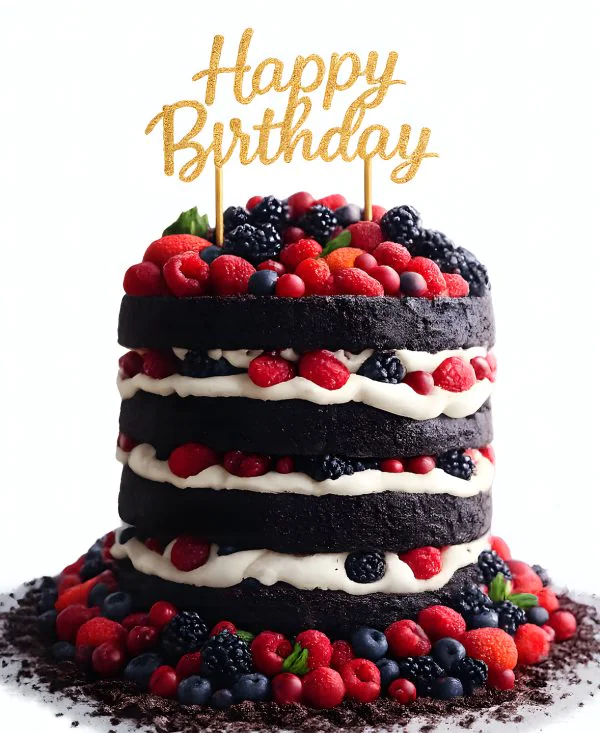 Торт с разными ягодами Фото