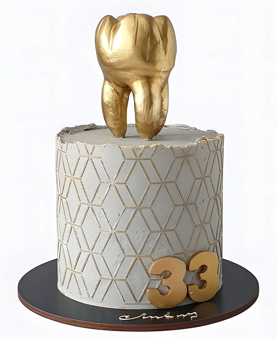 Торт Геометрия и золото Фото