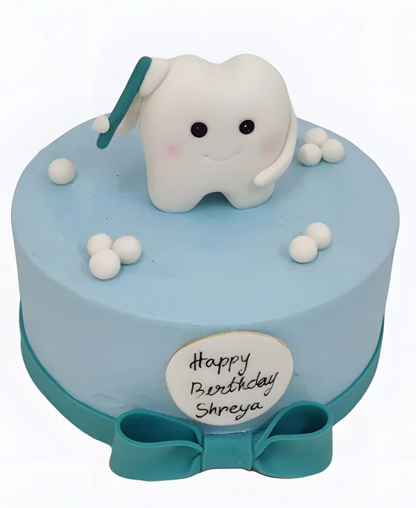 Торт Голубой с бантом Фото