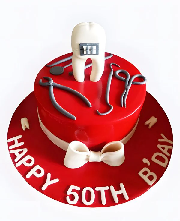 Торт Красная страсть стоматолога Фото