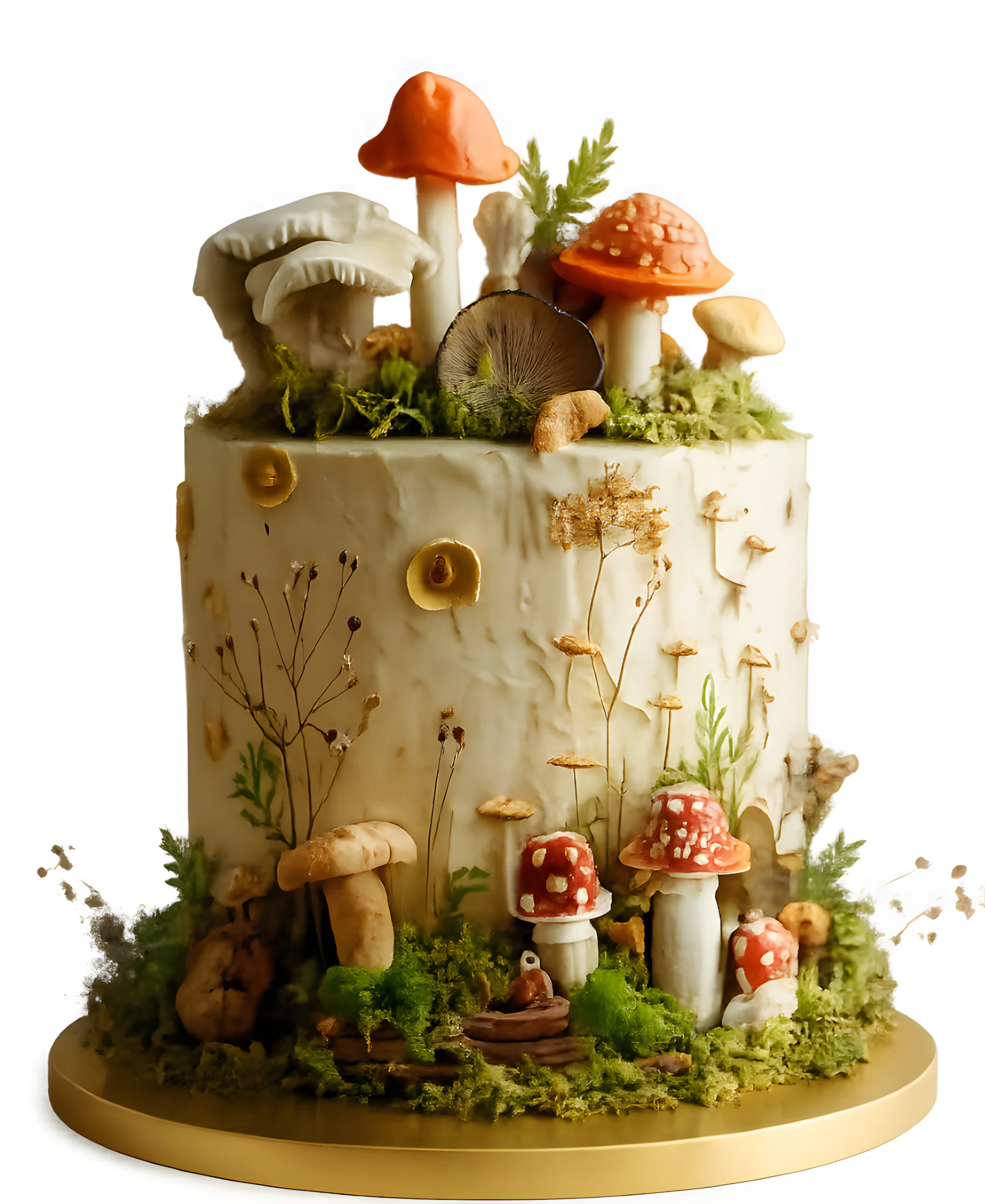 Торт лесная забава в виде грибного продовольствия Фото