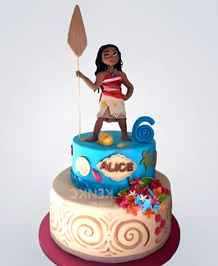 Торт с фигуркой Моаны Фото