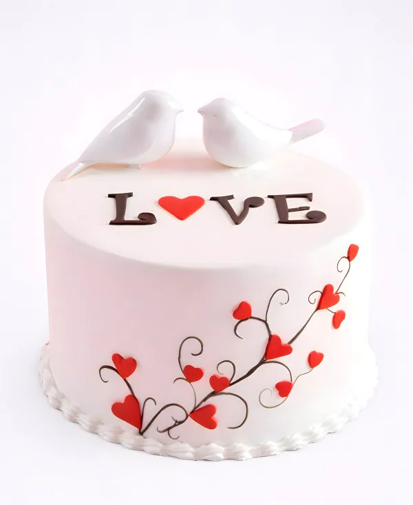 Милый торт с надписью love Фото