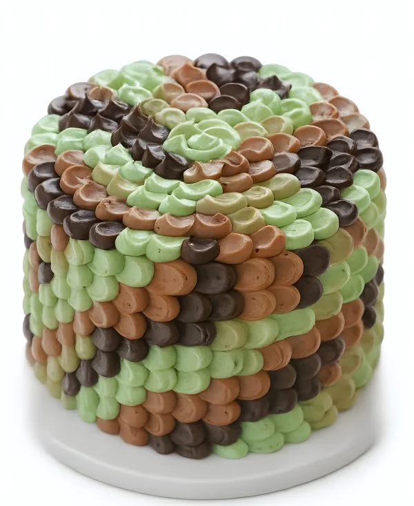 Бенто-торт военному в цвете камуфляж Фото