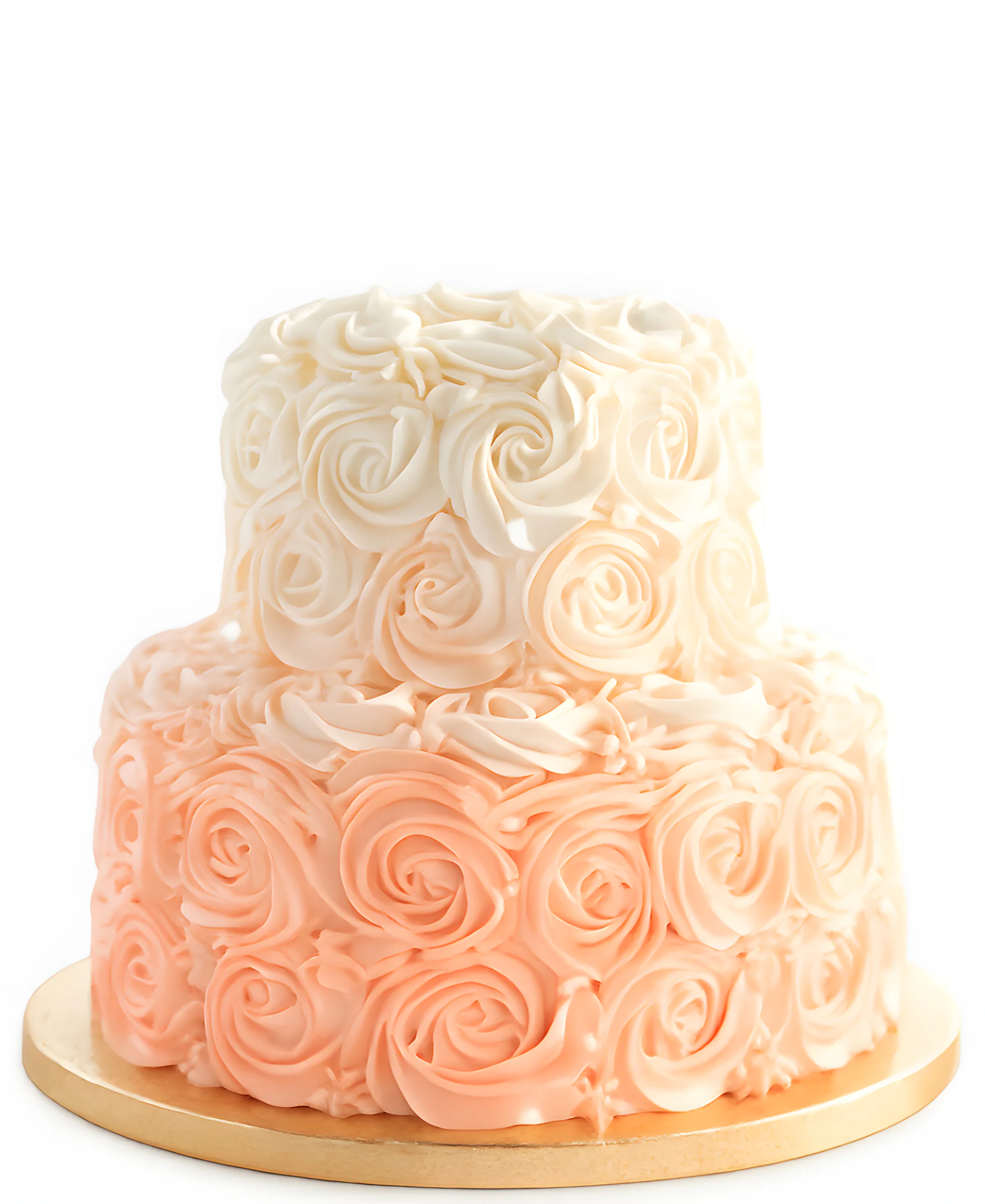 Торт омбре из кремовых роз Фото