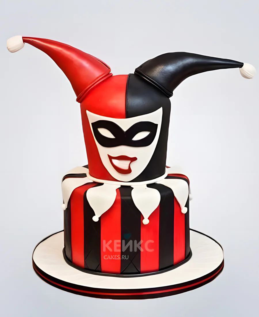 Торт в стиле Харли Квинн Фото