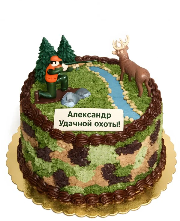 Торт охотнику с оленем Фото