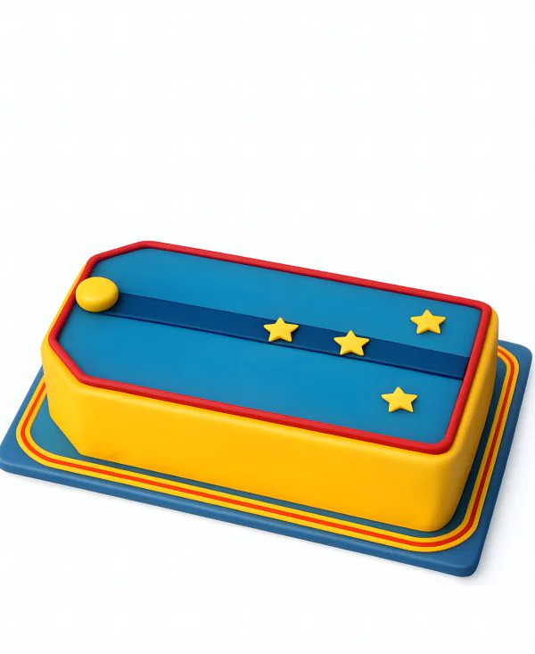 Яркий торт в виде погон капитана Фото